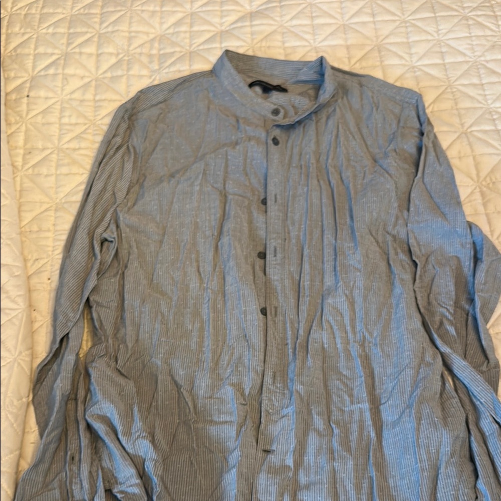 John Varvatos Light Blue Striped Shirt